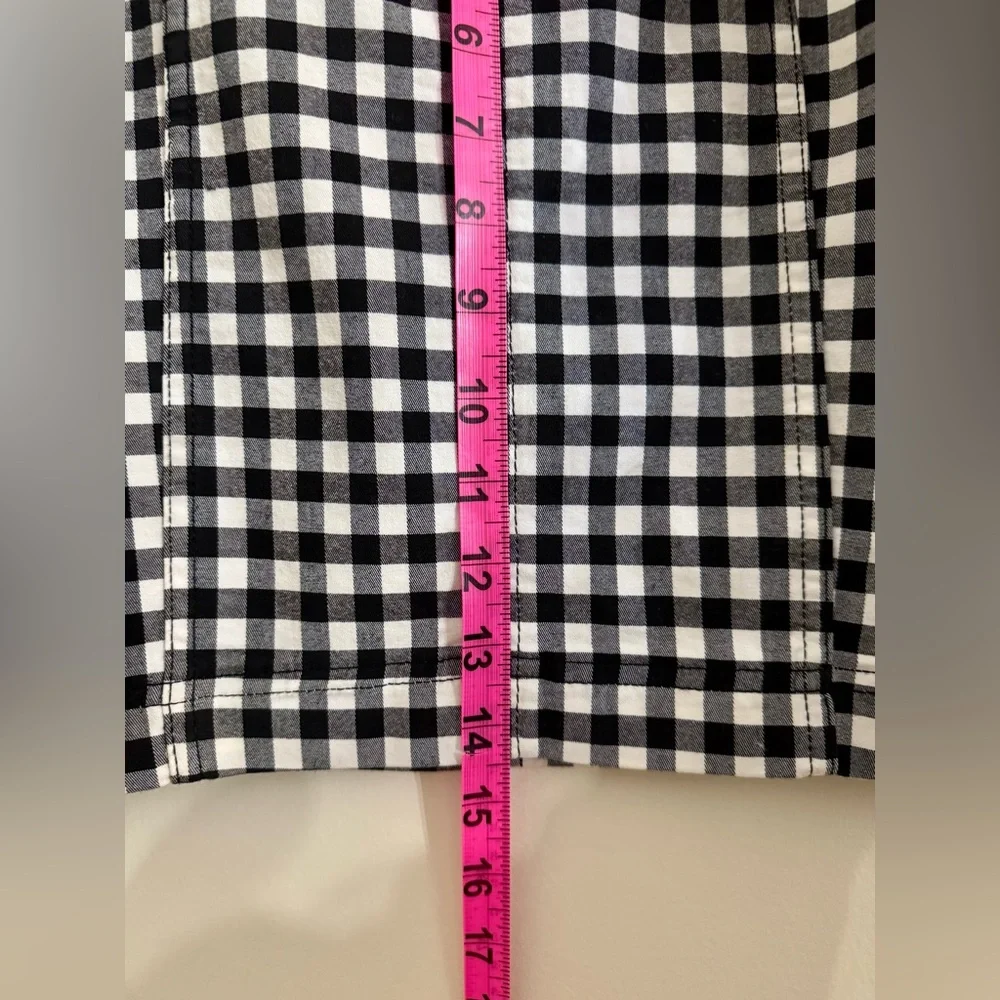 Free People Black & White Gingham Mini Skirt - Picture 6 of 11
